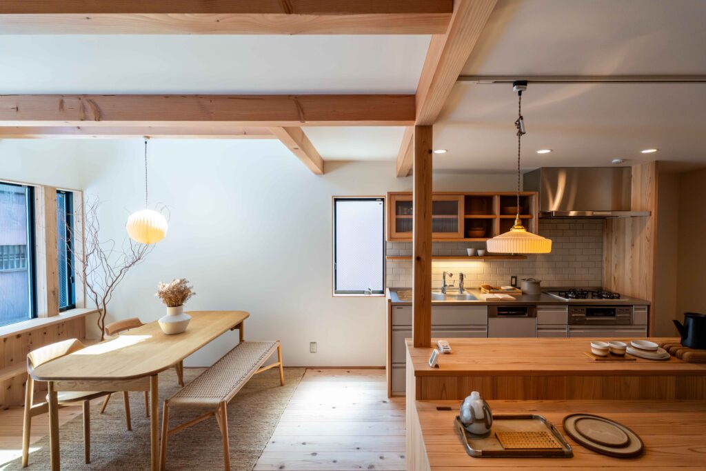 京都市上京区 新築見学会 ヤマネコハウス リビング 二世帯住宅